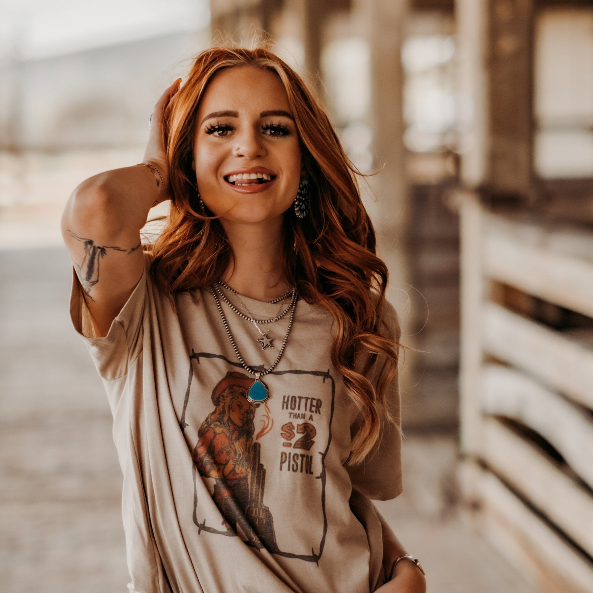 $2 Pistol Graphic Tee Cowgirl Tee