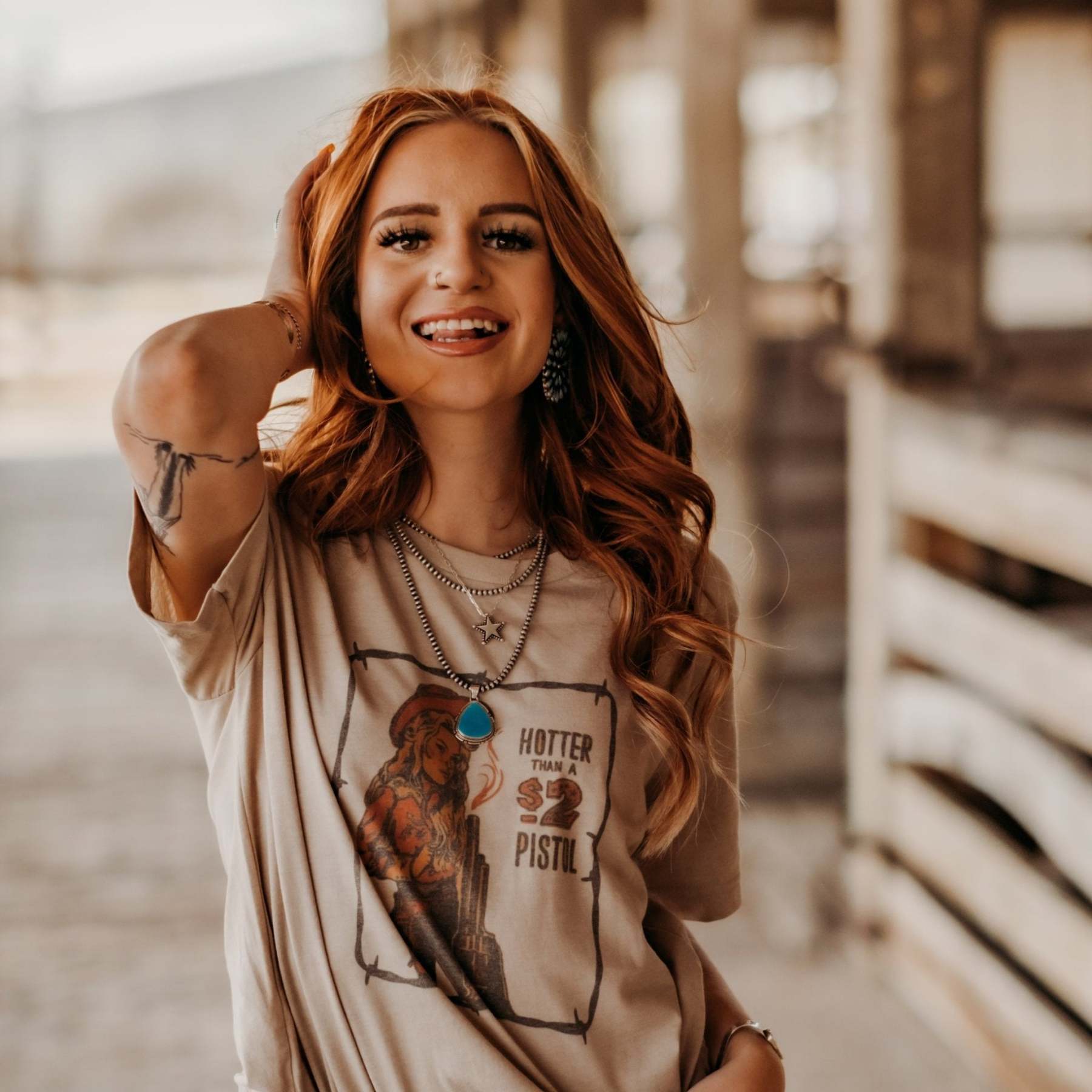 $2 Pistol Graphic Tee Cowgirl Tee