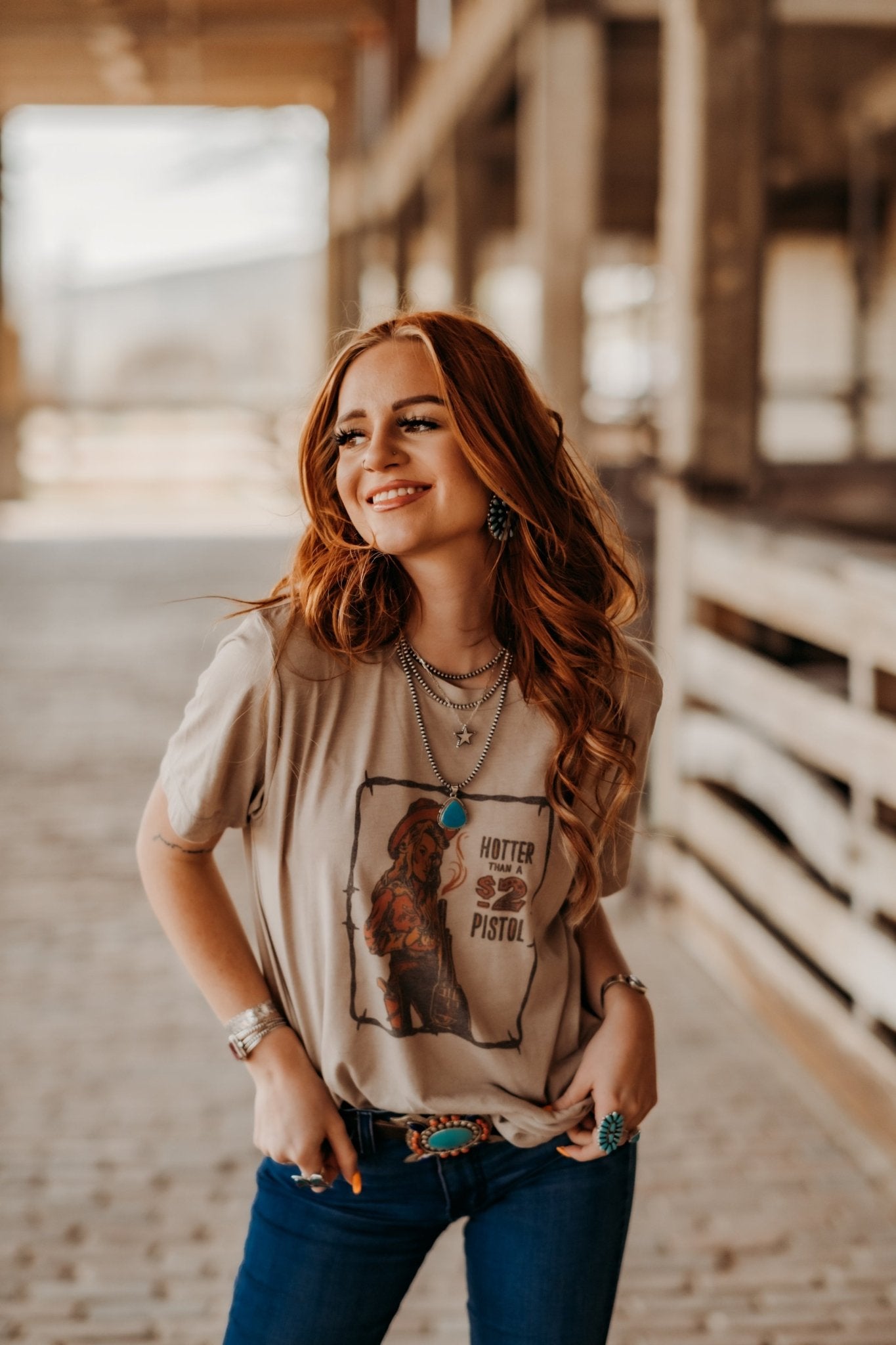 $2 Pistol Graphic Tee Cowgirl Tee