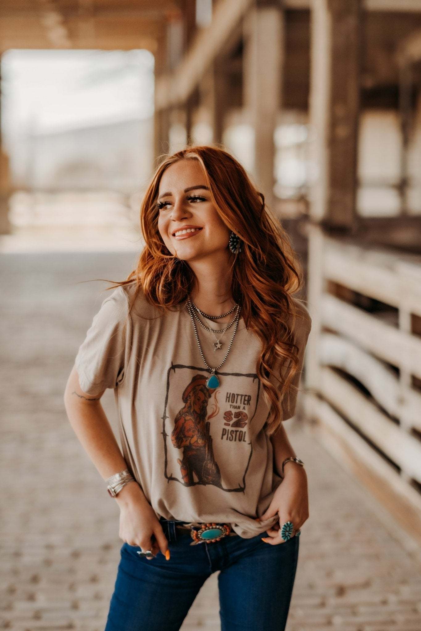 $2 Pistol Graphic Tee Cowgirl Tee