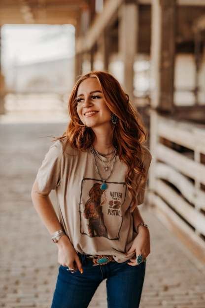$2 Pistol Graphic Tee Cowgirl Tee