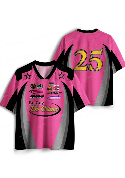 Custom Be Gay Do Crime Pride Y2K Sport Jersey Shirts Chicshe