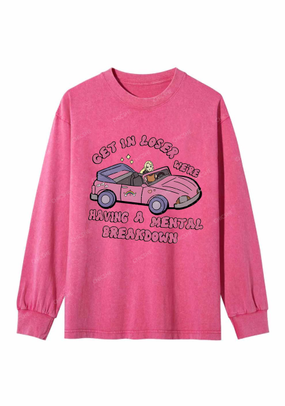 Get In The Car Y2K Washed Long Sleeves Chicshe