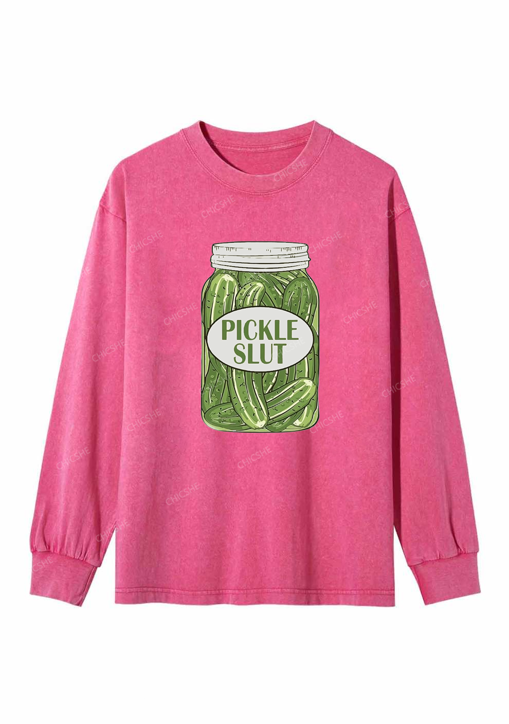 Pickle Slxt Y2K Washed Long Sleeves Chicshe