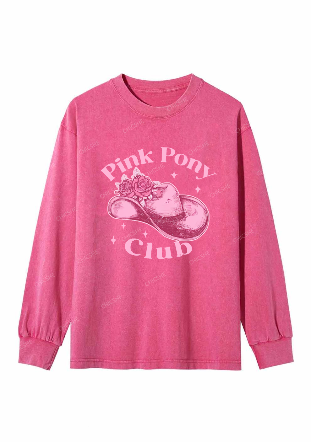 Pink Pony Club Y2K Washed Long Sleeves Chicshe