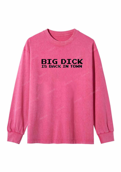 Big Is Back In Town Y2K Washed Long Sleeves Chicshe