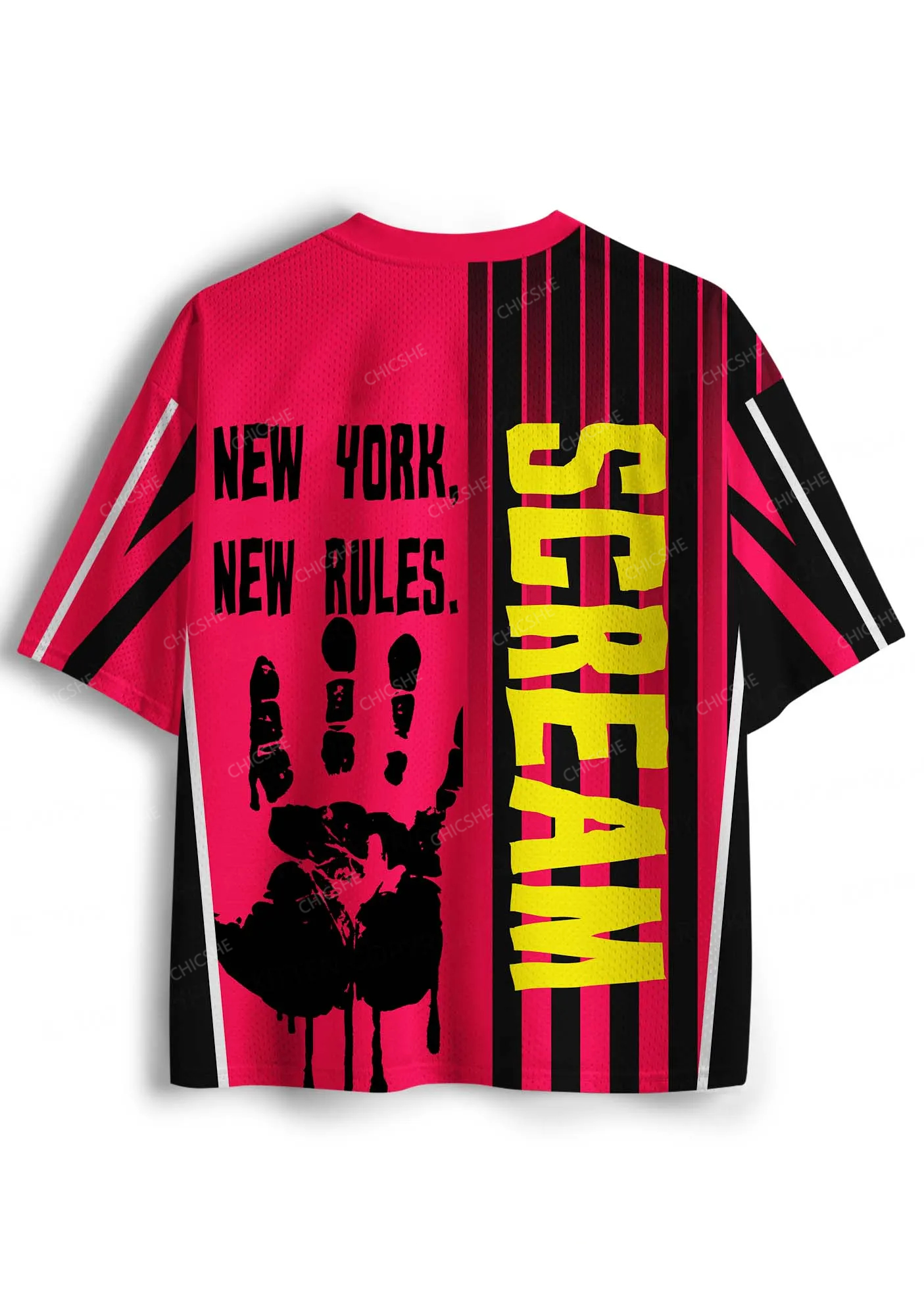 Halloween Scream Ghost Y2K Sport Jersey Shirts Chicshe
