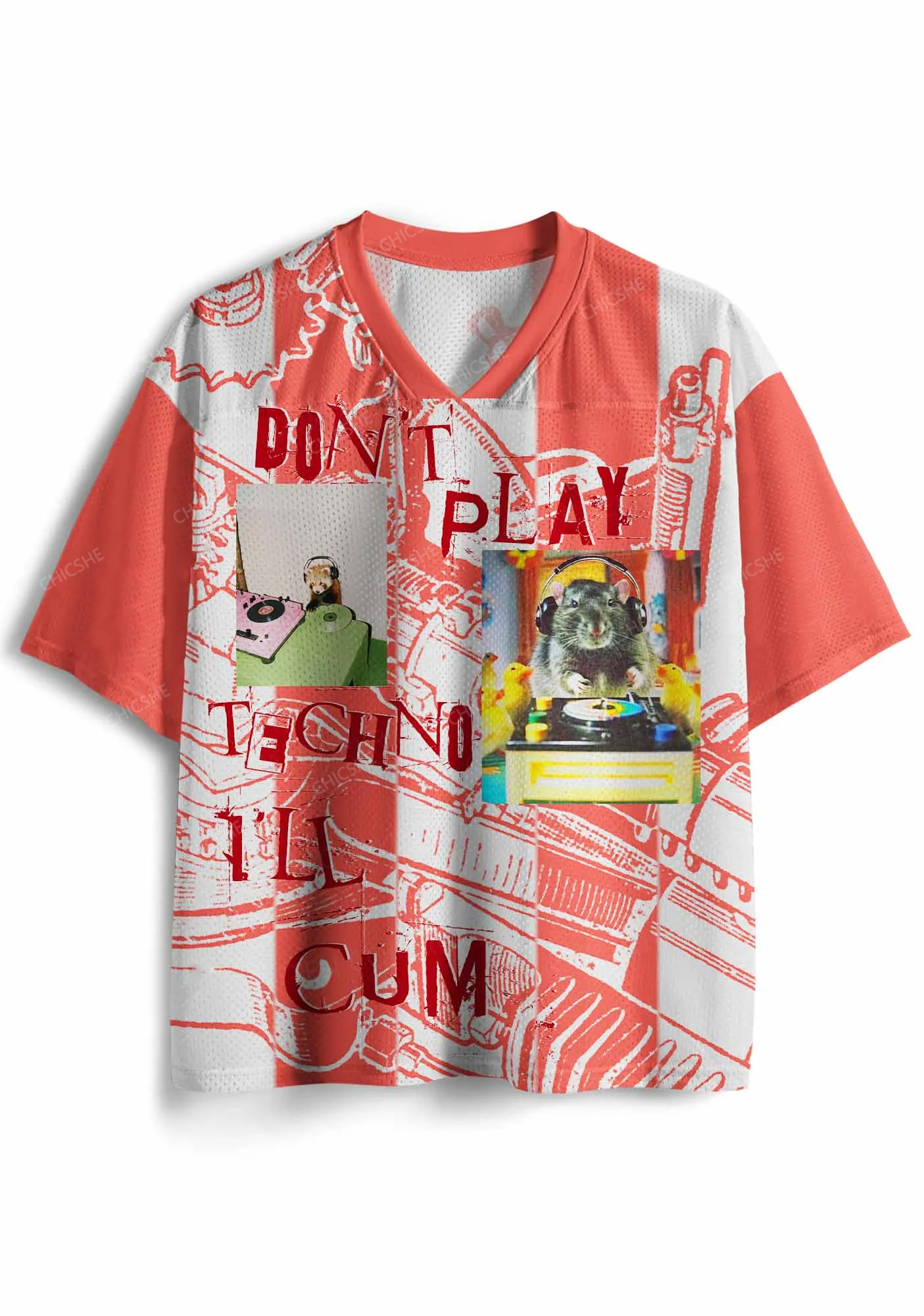 Custom Dont Play Techno Y2K Sport Jersey Shirts Cherrykitten