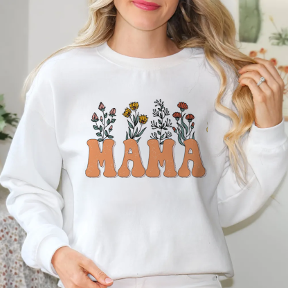 Mama Four Flowers Sweatshirt