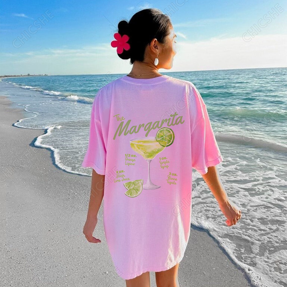 Green Drink Print T-Shirt