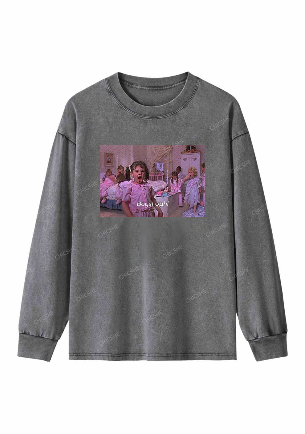 Boys Ugh Y2K Washed Long Sleeves Chicshe
