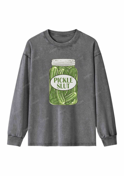 Pickle Slxt Y2K Washed Long Sleeves Chicshe