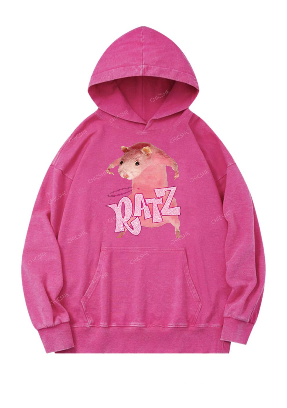 Pink Ratz Y2K Washed Hoodie Chicshe