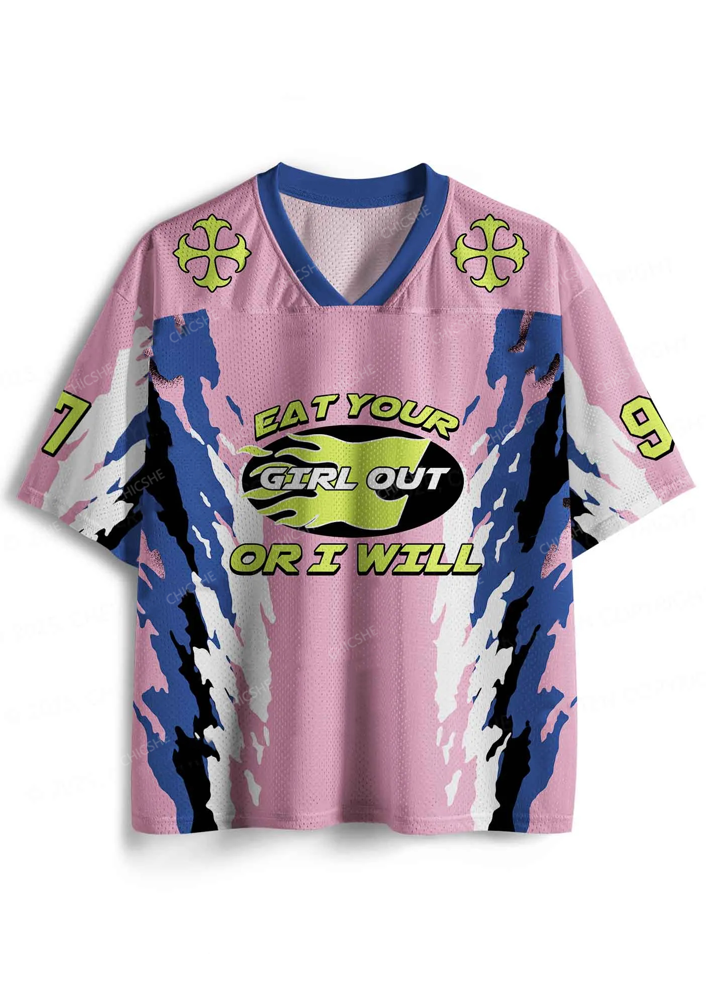 Custom Pink Eat Your Girl Out Pride Y2K Sport Jersey Shirts Cherrykitt