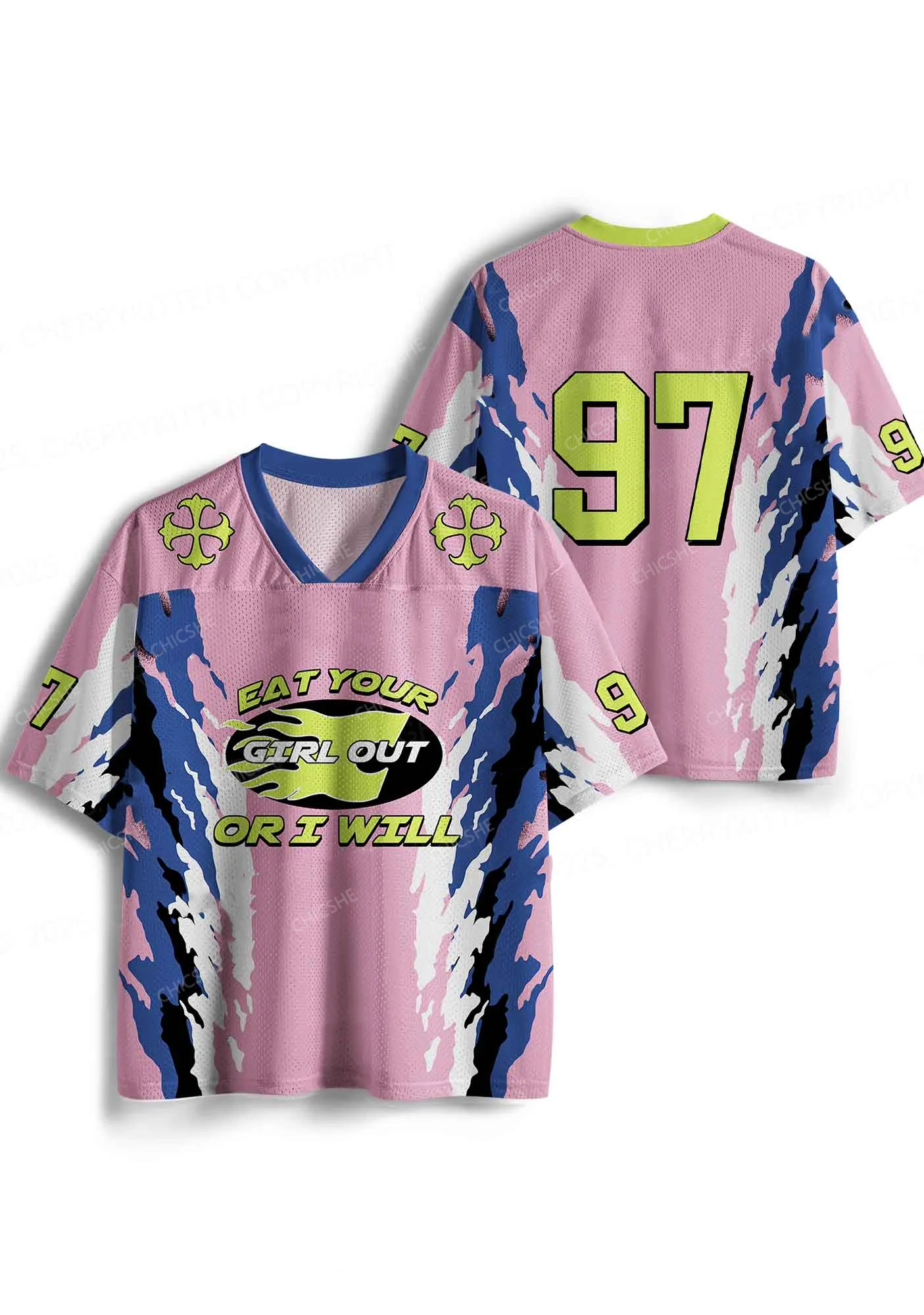 Custom Pink Eat Your Girl Out Pride Y2K Sport Jersey Shirts Chicshe