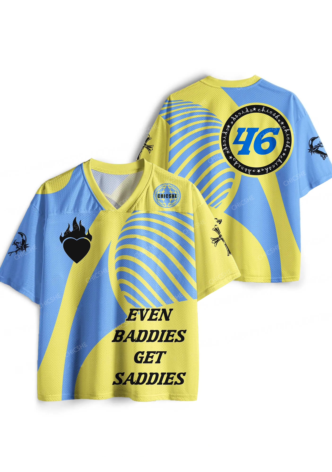 Custom Baddies Get Saddies Y2K Sport Jersey Shirts Chicshe