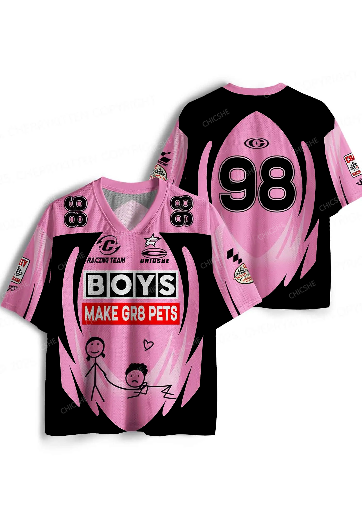 Custom Boys Make Gr8 Pets Y2K Sport Jersey Shirts Chicshe