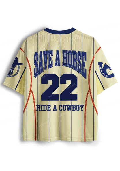 Custom Yellow Save A Horse Y2K Sport Jersey Shirts Chicshe