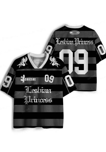 Custom Black Lesbian Princess Pride Y2K Sport Jersey Shirts Chicshe