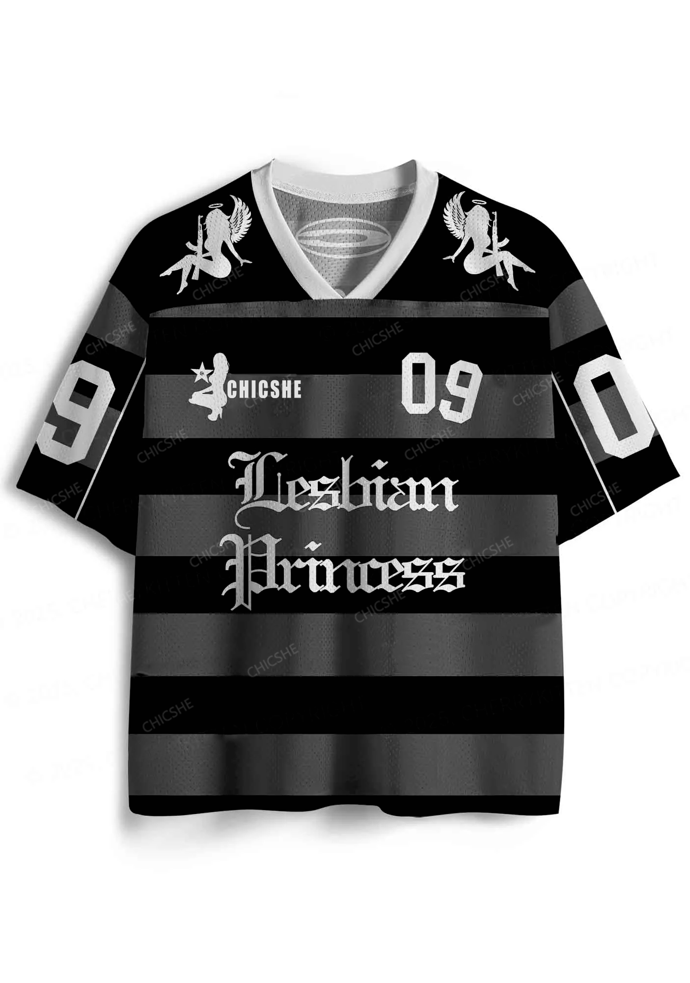 Custom Black Lesbian Princess Pride Y2K Sport Jersey Shirts Cherrykitt