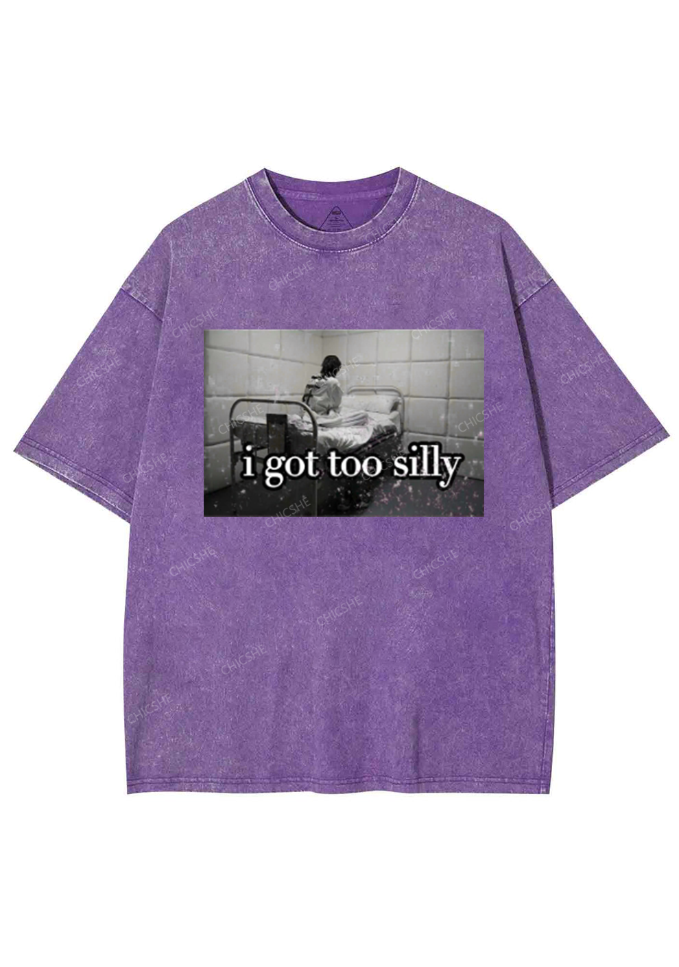 I Got Too Silly Y2K Washed Tee Chicshe