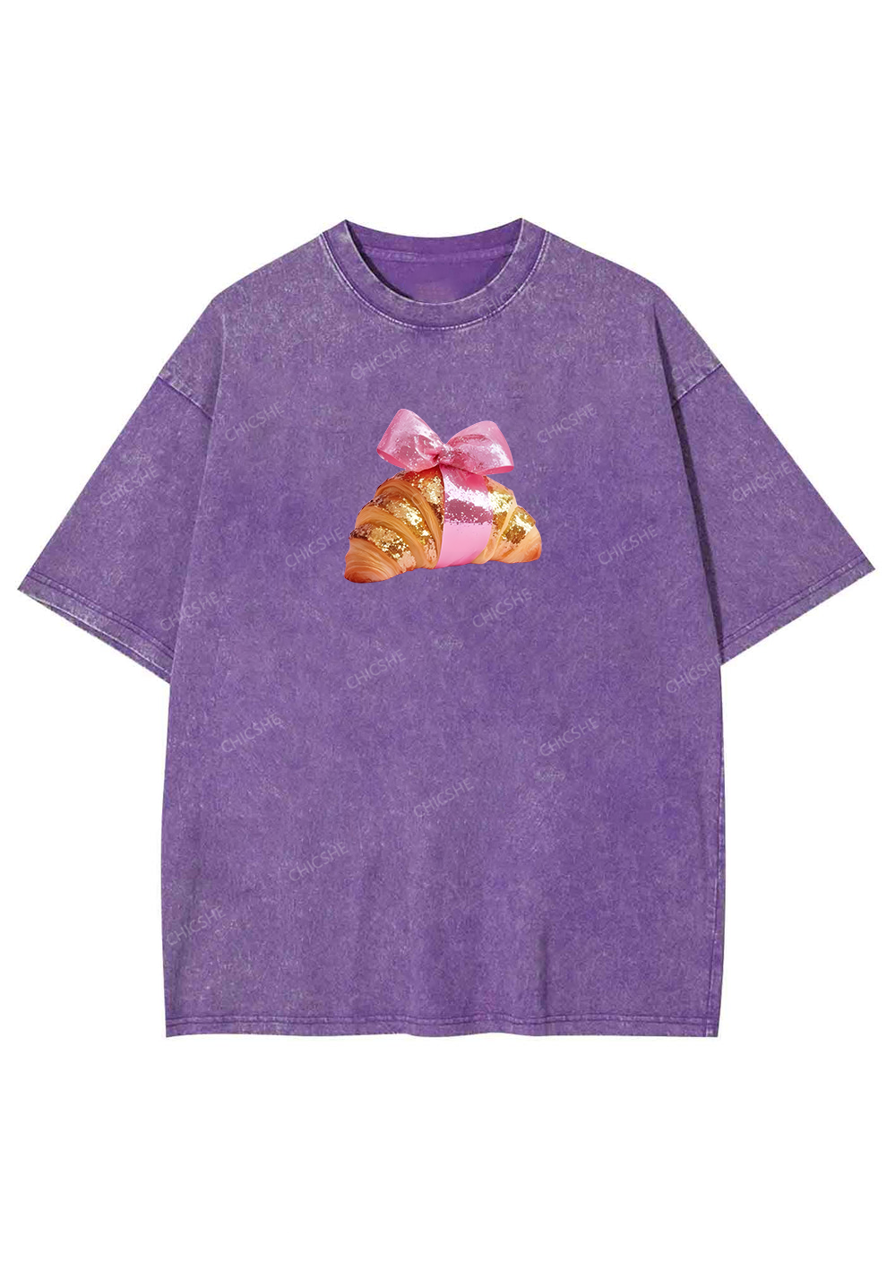 Chicshe Shiny Bread Shirts Washed Tee
