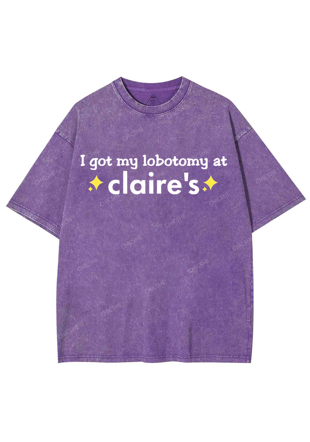 I Got My Lobotomy At Claire's Y2K Washed Tee Chicshe