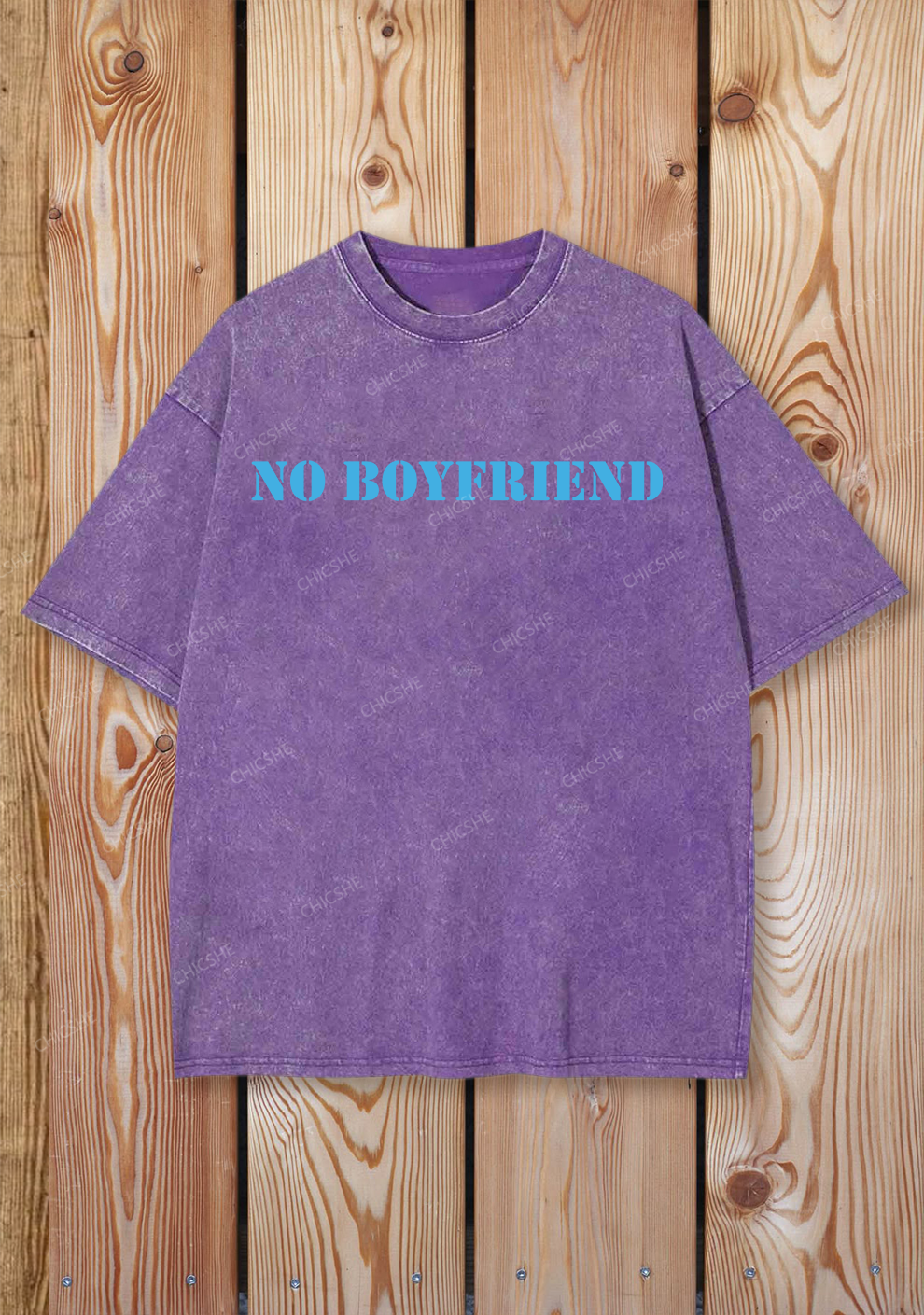 Chicshe No Boyfriend Y2K Shirts Washed Tee