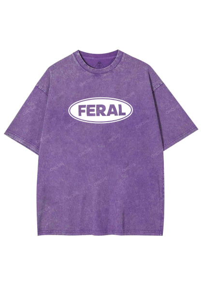 Feral Y2K Shirts Washed Tee Chicshe