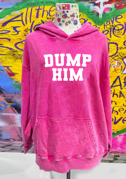 Dump Him Y2K Washed Hoodie Chicshe