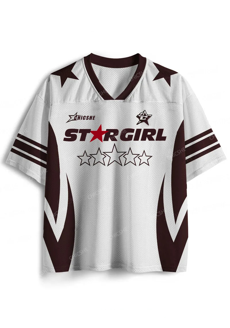 Custom Five Stars Girl Y2K Sport Jersey Shirts Chicshe