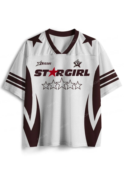 Custom Five Stars Girl Y2K Sport Jersey Shirts Chicshe