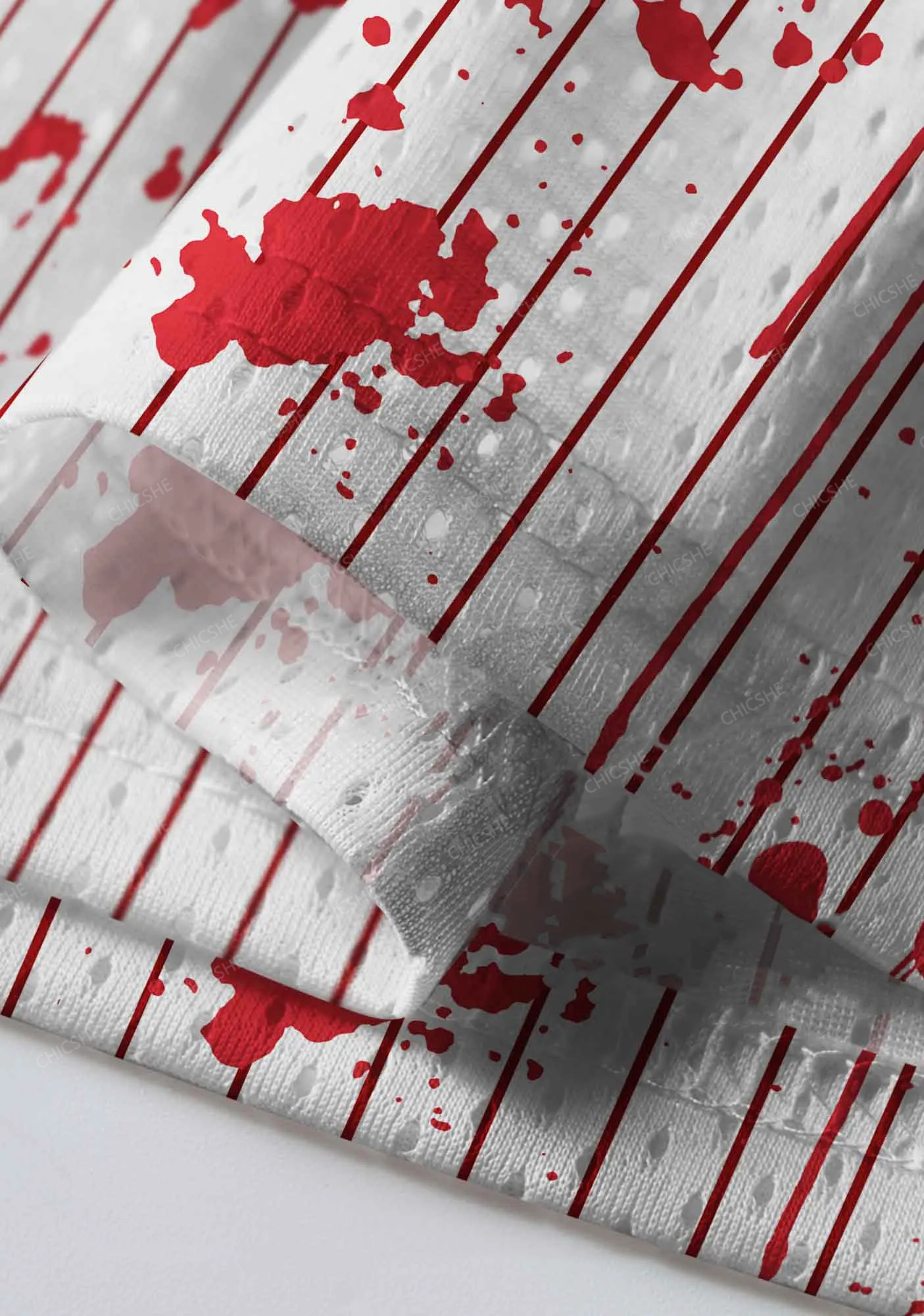 Halloween Custom Red Rum Blood Y2K Sport Jersey Shirts Chicshe