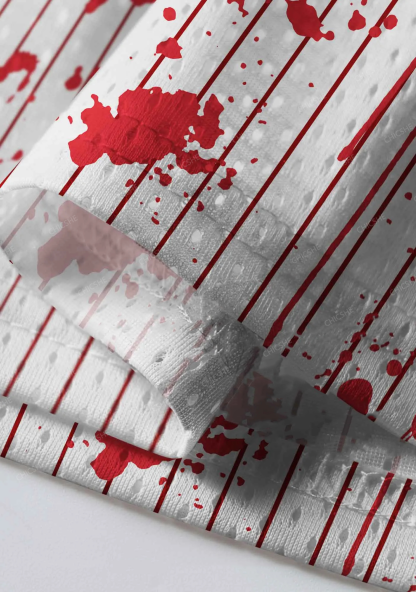 Halloween Custom Red Rum Blood Y2K Sport Jersey Shirts Chicshe