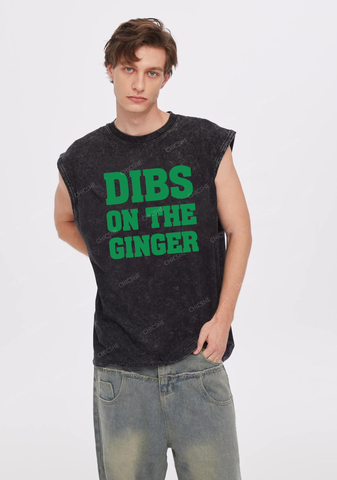 Dibs On The Ginger St Patricks Y2K Washed Tank Chicshe