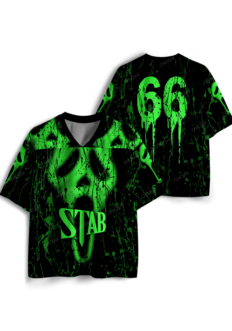 Custom Halloween Stab Ghost Y2K Sport Jersey Shirts Cherrykitten