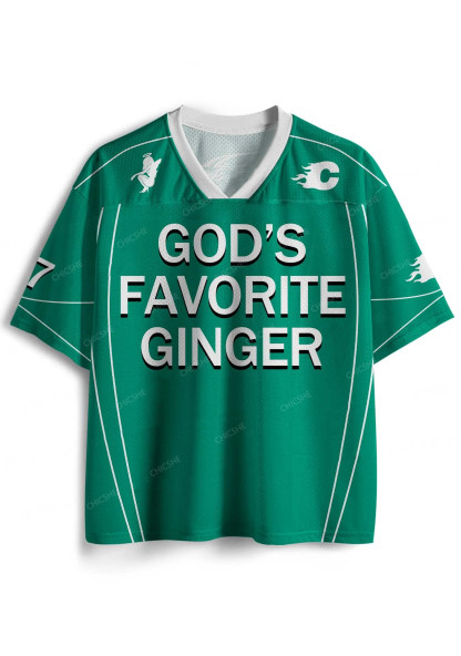 Custom Gods Favorite Ginger Y2K Sport Jersey Shirts Chicshe