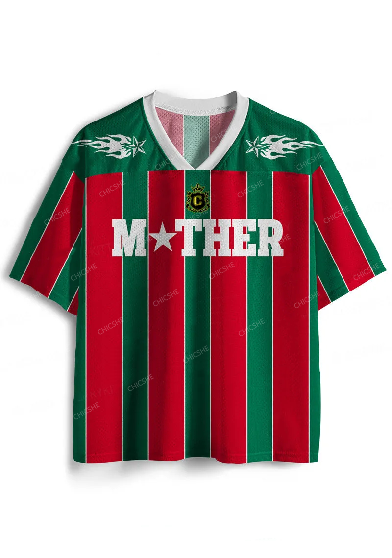 Custom Striped Mother Fxxker Y2K Sport Jersey Shirts Chicshe
