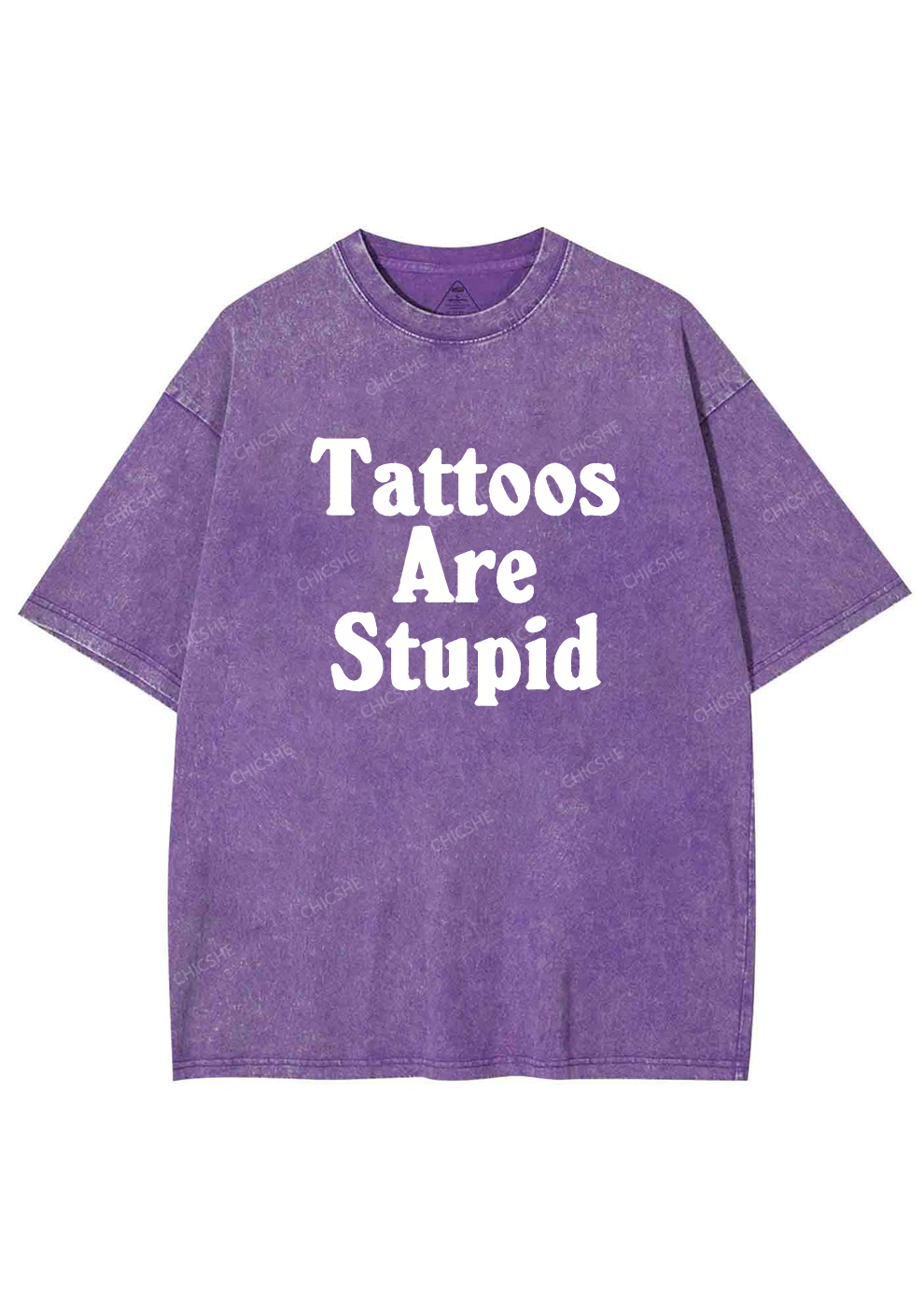 Tattoos Are Stupid Y2K Washed Tee Chicshe