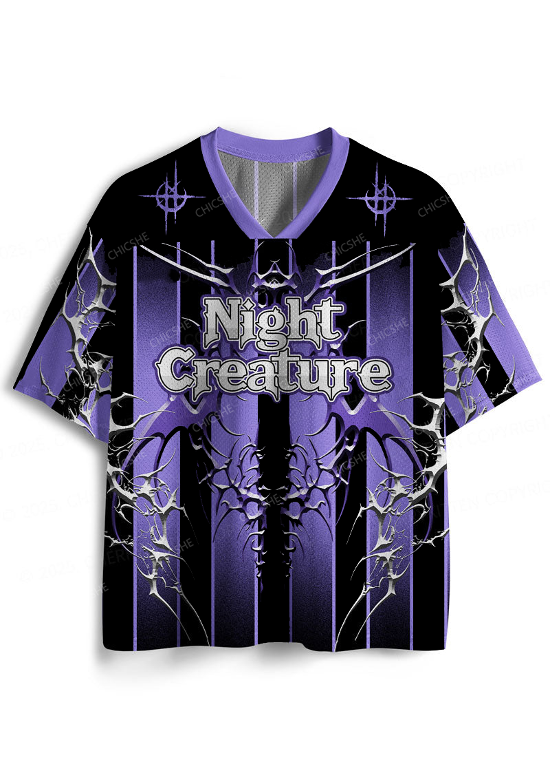 Custom Halloween Night Creature Y2K Sport Jersey Shirts Cherrykitten