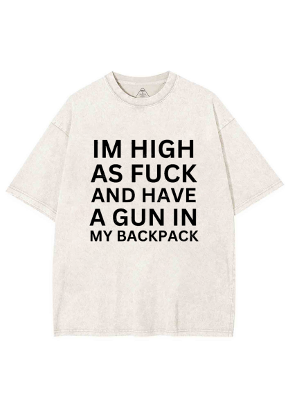 Im High Y2K Washed Tee Chicshe