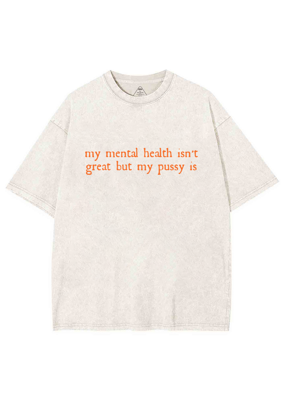 Great Mental Health Y2K Washed Tee Chicshe