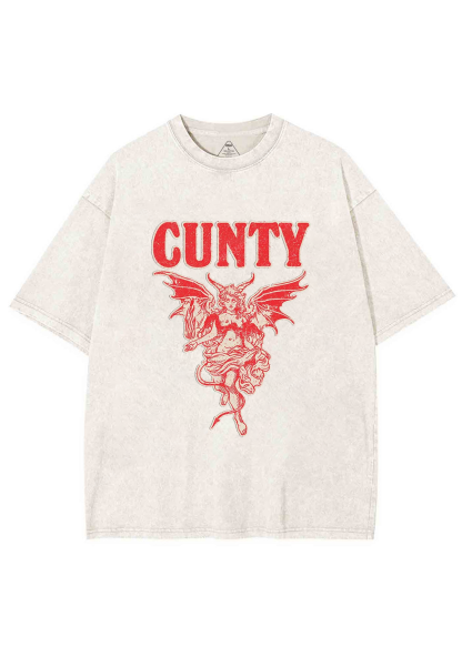 Cunty Satan Y2K Washed Tee Chicshe