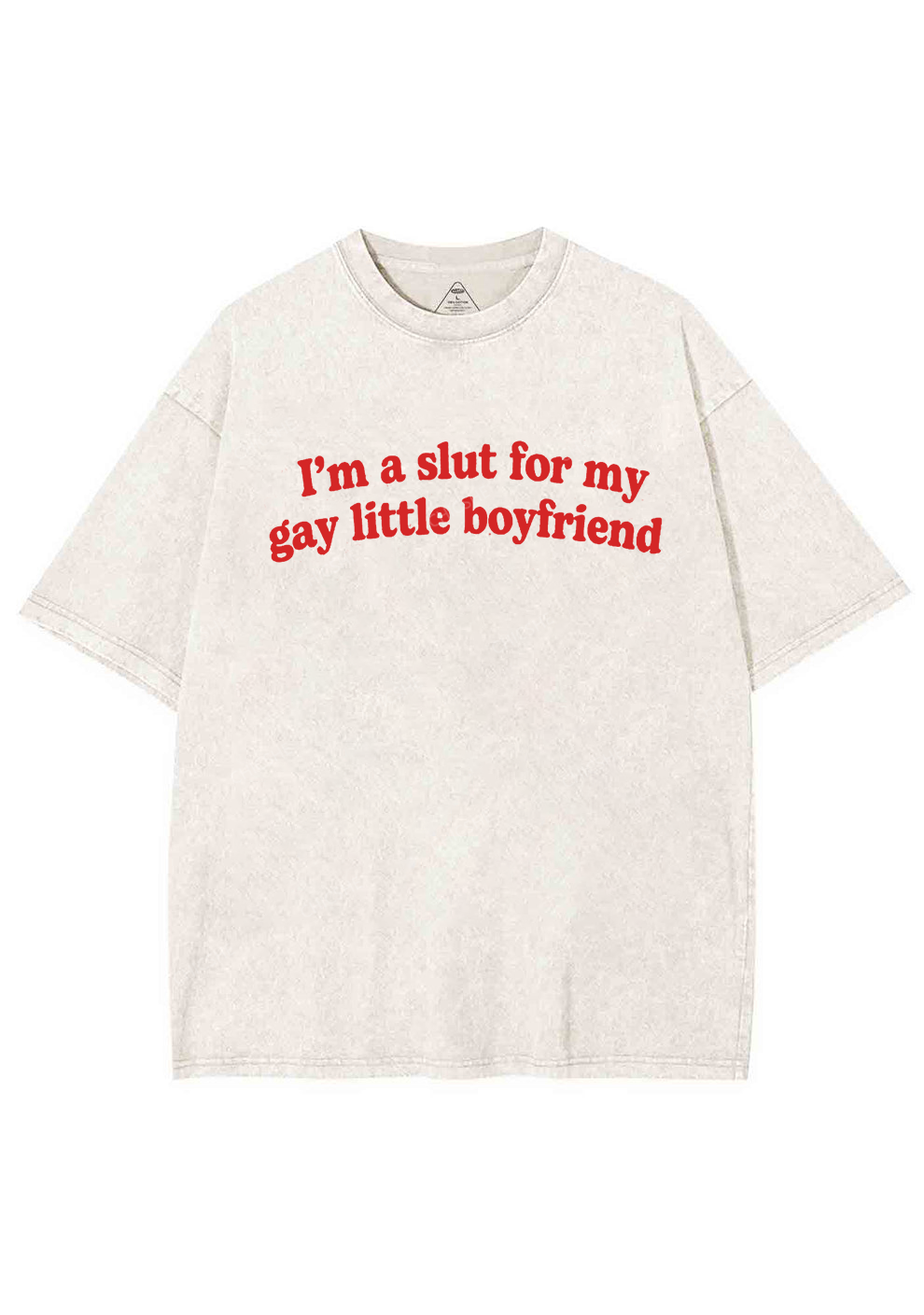 Slxt For My Gay BF Y2K Valentine's Day Washed Tee Chicshe
