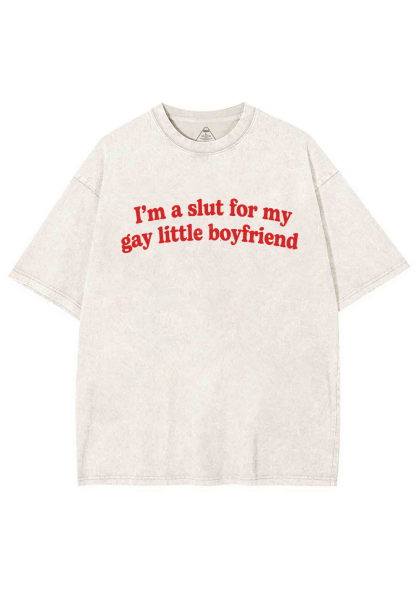 Slxt For My Gay BF Y2K Valentine's Day Washed Tee Chicshe