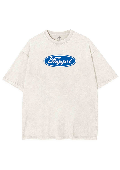 Faggot Pride Y2K Shirts Washed Tee Chicshe