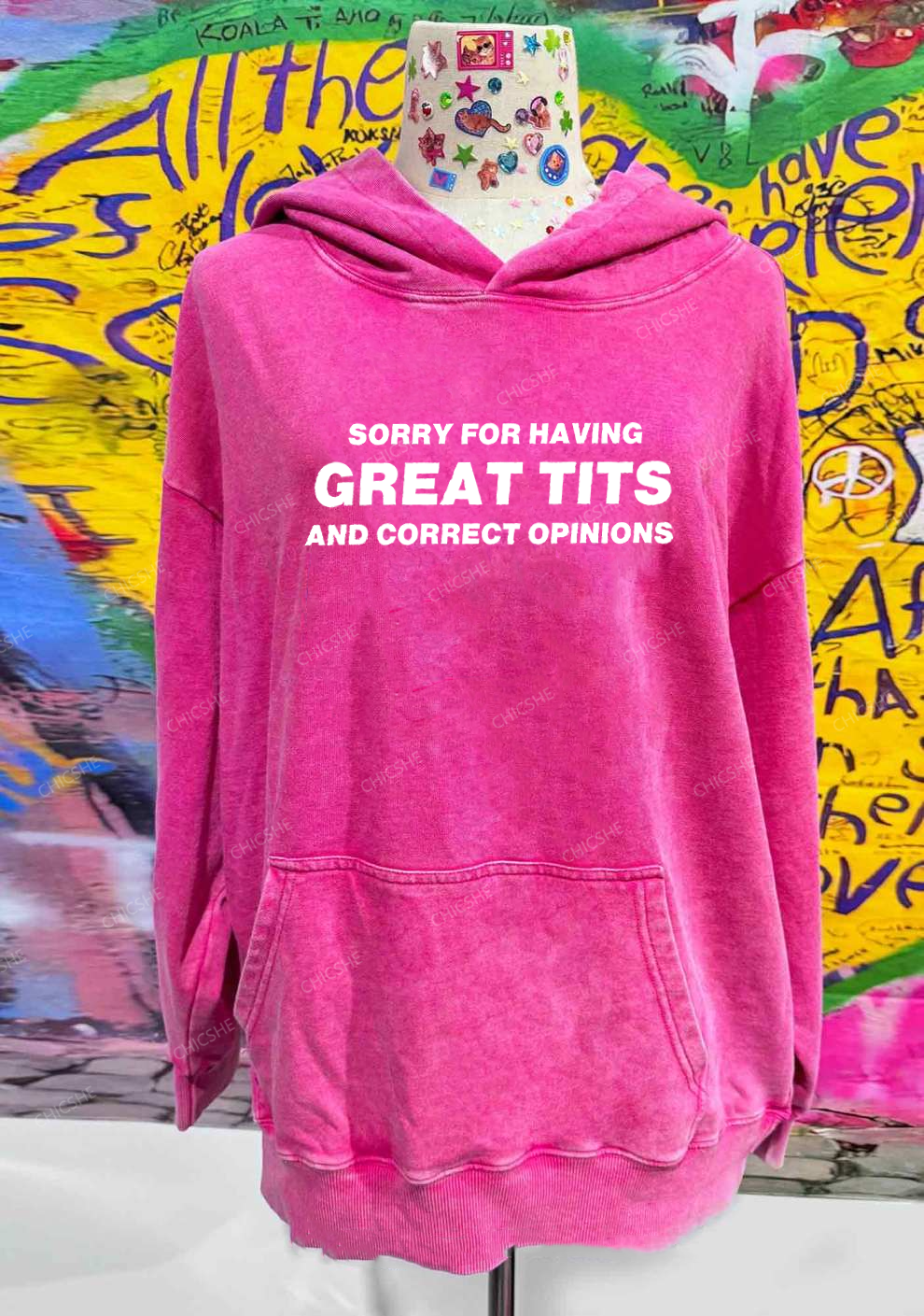 Sorry For Having Correct Opinions Y2K Washed Hoodie Chicshe