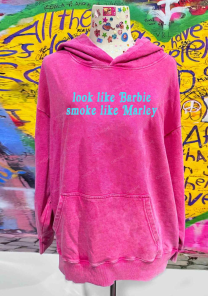 Smoke Like Marley Y2K Washed Hoodie Chicshe