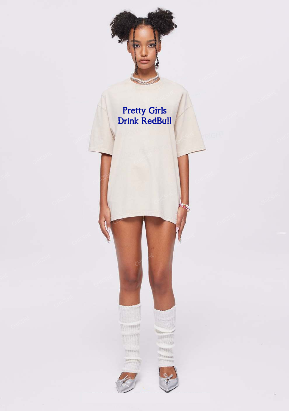 Pretty Girls Drink Redbull Y2K Washed Tee Chicshe