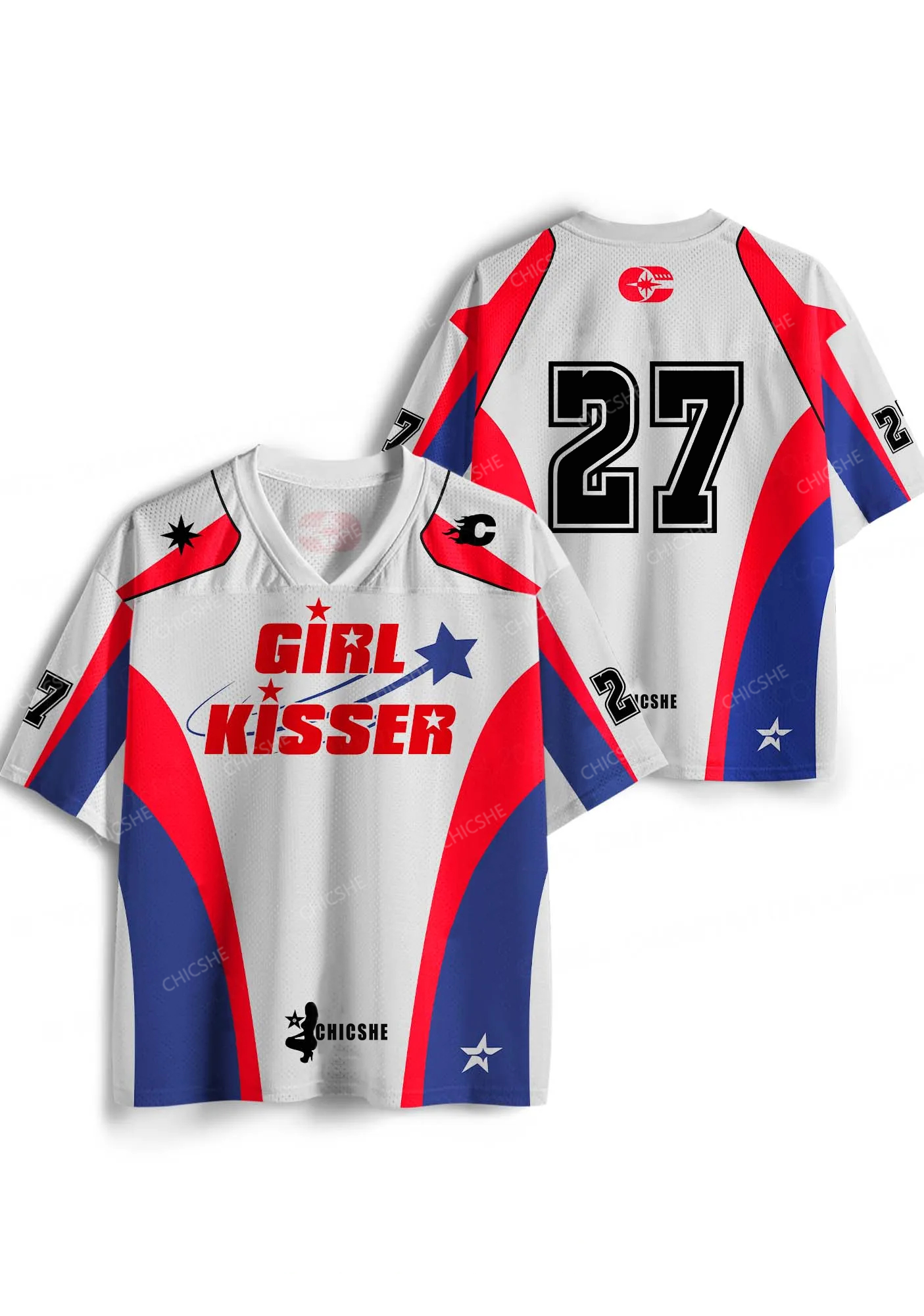 Custom Girl Kisser Pride Y2K Sport Jersey Shirts Chicshe